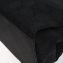 GUCCI Bamboo GG Canvas Hand Bag Nylon Black Silver 002 1010 Auth 129112-8