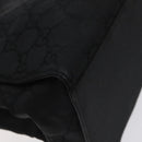 GUCCI Bamboo GG Canvas Hand Bag Nylon Black Silver 002 1010 Auth 129112-15