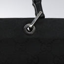 GUCCI Bamboo GG Canvas Hand Bag Nylon Black Silver 002 1010 Auth 129112-9