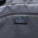 GUCCI Bamboo GG Canvas Hand Bag Nylon Black Silver 002 1010 Auth 129112-18