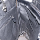 GUCCI Bamboo GG Canvas Hand Bag Nylon Black Silver 002 1010 Auth 129112-19