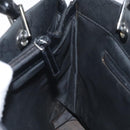 GUCCI Bamboo GG Canvas Hand Bag Nylon Black Silver 002 1010 Auth 129112-20