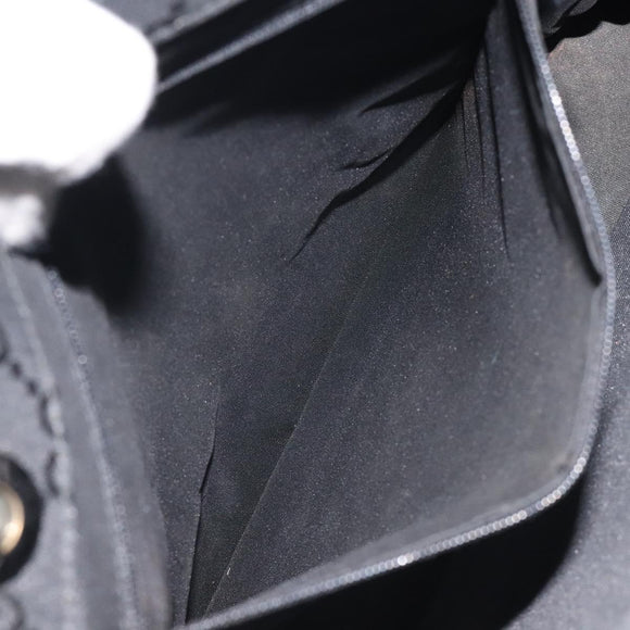 GUCCI Bamboo GG Canvas Hand Bag Nylon Black Silver 002 1010 Auth 129112