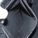 GUCCI Bamboo GG Canvas Hand Bag Nylon Black Silver 002 1010 Auth 129112-11