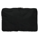 PRADA Travel Case Nylon Black Silver Auth 129117-13