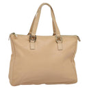 FENDI Hand Bag Leather Pink Gold Auth 129125-1