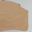 FENDI Hand Bag Leather Pink Gold Auth 129125-16