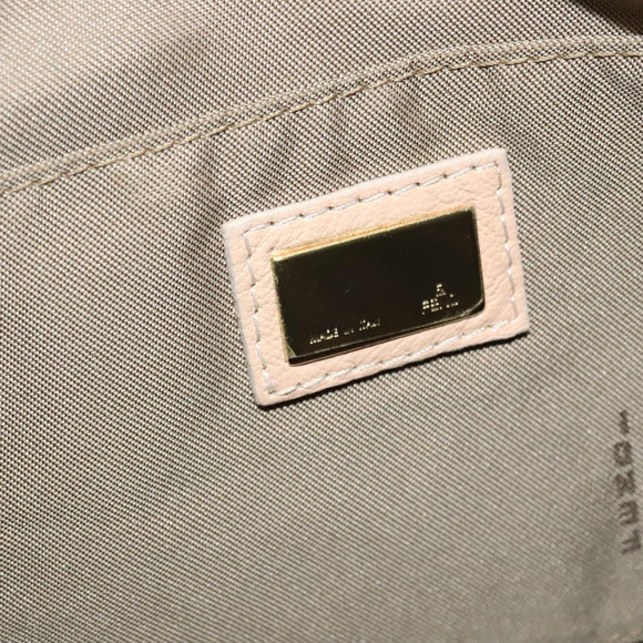 FENDI Hand Bag Leather Pink Gold Auth 129125