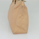 FENDI Hand Bag Leather Pink Gold Auth 129125-3