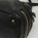 Chloe Shoulder Bag Nylon Black Gold Auth 129130-14