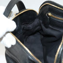 Chloe Shoulder Bag Nylon Black Gold Auth 129130-21