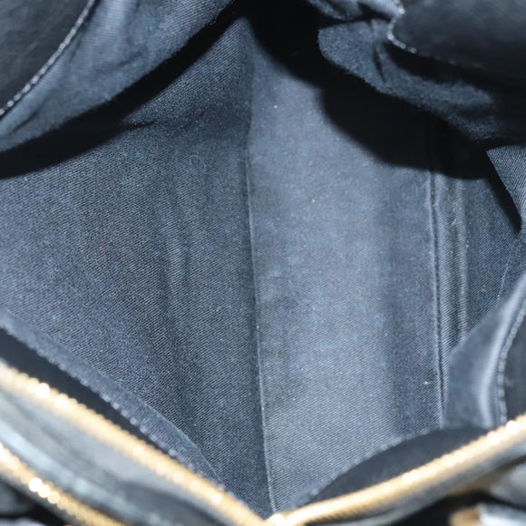 Chloe Shoulder Bag Nylon Black Gold Auth 129130