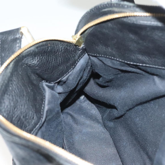 Chloe Shoulder Bag Nylon Black Gold Auth 129130