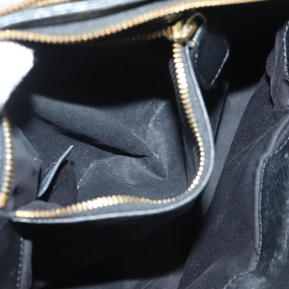 Chloe Shoulder Bag Nylon Black Gold Auth 129130