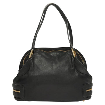 Chloe Shoulder Bag Nylon Black Gold Auth 129130 - 0