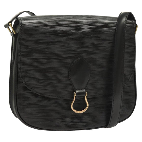 LOUIS VUITTON Epi Saint Cloud GM Shoulder Bag Black Noir M52192 LV Auth 129134