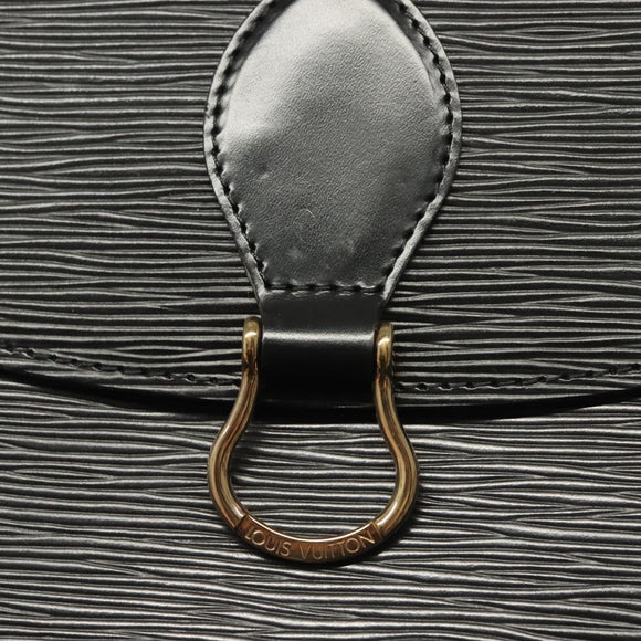 LOUIS VUITTON Epi Saint Cloud GM Shoulder Bag Black Noir M52192 LV Auth 129134