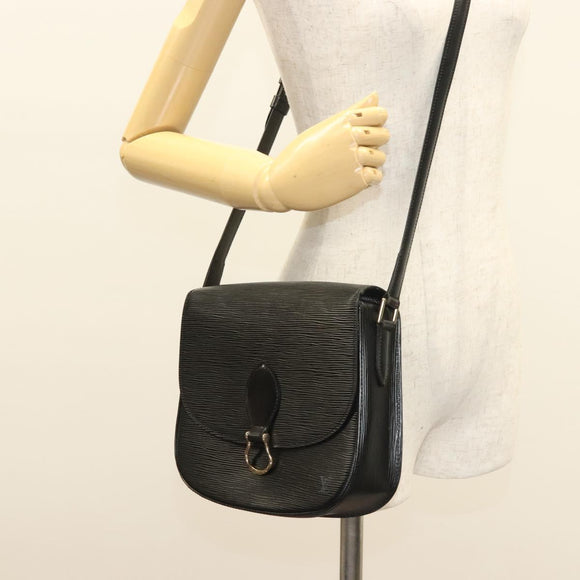 LOUIS VUITTON Epi Saint Cloud GM Shoulder Bag Black Noir M52192 LV Auth 129134