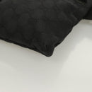 GUCCI GG Canvas Waist bag Black Silver 28566 Auth 129153-14