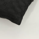 GUCCI GG Canvas Waist bag Black Silver 28566 Auth 129153-15