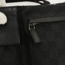 GUCCI GG Canvas Waist bag Black Silver 28566 Auth 129153-17