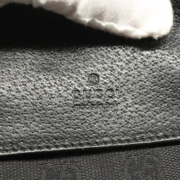 GUCCI GG Canvas Waist bag Black Silver 28566 Auth 129153