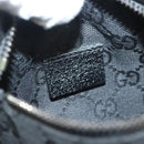 GUCCI GG Canvas Waist bag Black Silver 28566 Auth 129153-19