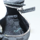 GUCCI GG Canvas Waist bag Black Silver 28566 Auth 129153-20