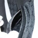 GUCCI GG Canvas Waist bag Black Silver 28566 Auth 129153-21