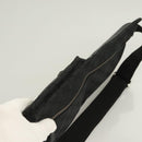 GUCCI GG Canvas Waist bag Black Silver 28566 Auth 129153-6