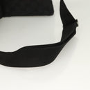 GUCCI GG Canvas Waist bag Black Silver 28566 Auth 129153-7