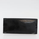 Salvatore Ferragamo Gancini Chain Shoulder Bag Patent Black Gold Auth 129160-15