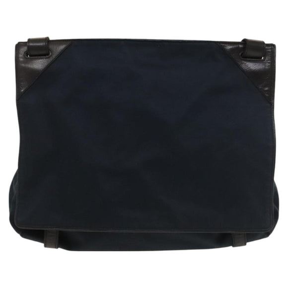 BOTTEGA VENETA Shoulder Bag Cotton Navy 113038 Auth 129164