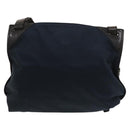 BOTTEGA VENETA Shoulder Bag Cotton Navy 113038 Auth 129164-2