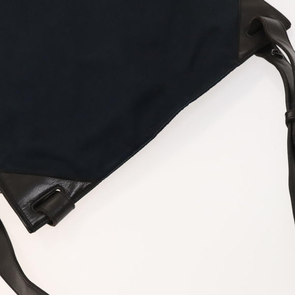 BOTTEGA VENETA Shoulder Bag Cotton Navy 113038 Auth 129164