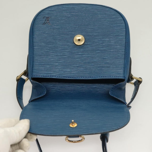 LOUIS VUITTON Epi Saint Cloud PM Shoulder Bag Blue M52195 LV Auth 129175