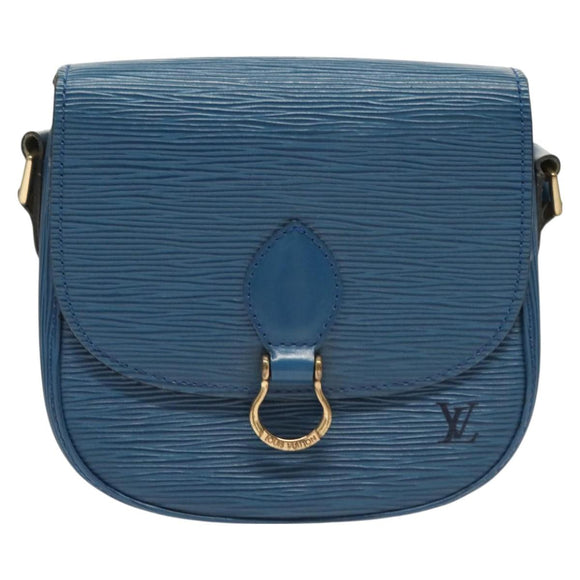 LOUIS VUITTON Epi Saint Cloud PM Shoulder Bag Blue M52195 LV Auth 129175