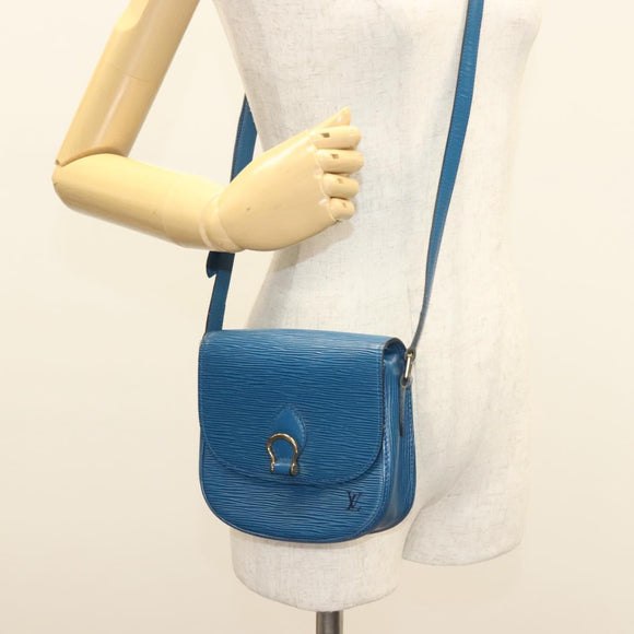 LOUIS VUITTON Epi Saint Cloud PM Shoulder Bag Blue M52195 LV Auth 129175