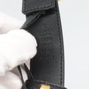 GUCCI GG Marmont Belt Leather 33.5"" Black Gold 414516 Auth 129193-12