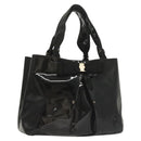 Salvatore Ferragamo Vala Hand Bag Patent leather Black Auth 129211-1