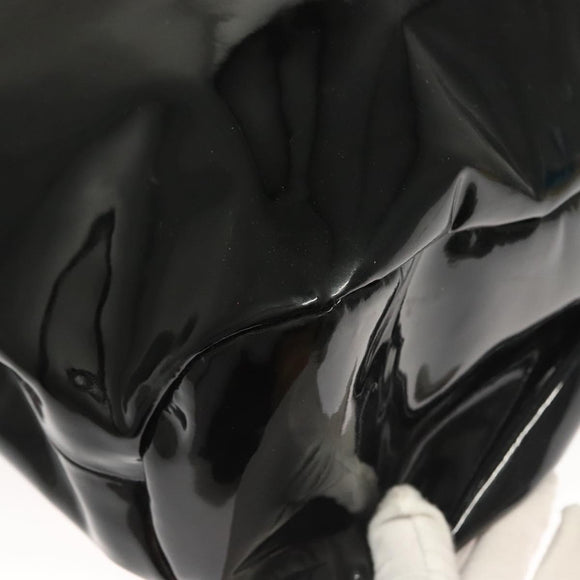 Salvatore Ferragamo Vala Hand Bag Patent leather Black Auth 129211