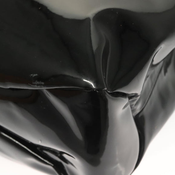 Salvatore Ferragamo Vala Hand Bag Patent leather Black Auth 129211