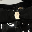 Salvatore Ferragamo Vala Hand Bag Patent leather Black Auth 129211-10