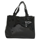 Salvatore Ferragamo Vala Hand Bag Patent leather Black Auth 129211-2