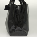 Salvatore Ferragamo Vala Hand Bag Patent leather Black Auth 129211-3