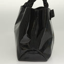 Salvatore Ferragamo Vala Hand Bag Patent leather Black Auth 129211-4