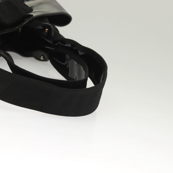 Salvatore Ferragamo Vala Hand Bag Patent leather Black Auth 129211