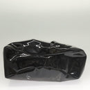 Salvatore Ferragamo Vala Hand Bag Patent leather Black Auth 129211-5