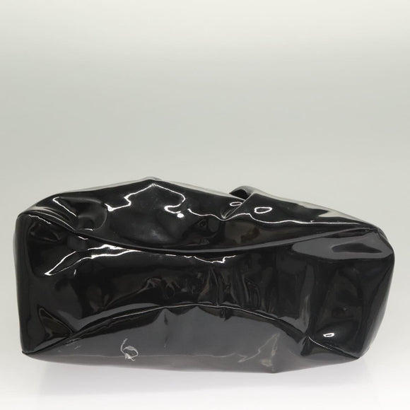 Salvatore Ferragamo Vala Hand Bag Patent leather Black Auth 129211