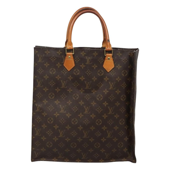 LOUIS VUITTON Monogram Sac Plat Hand Bag M51140 LV Auth 129224